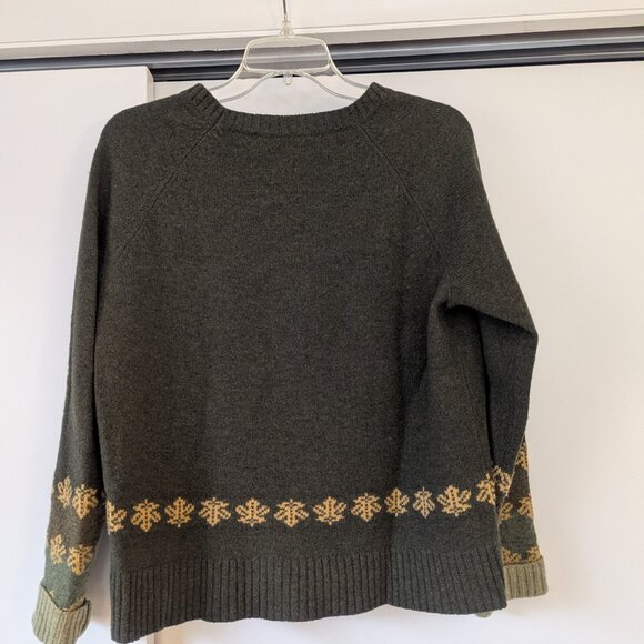 Moss Green and Orange Sheep Sweater by Woolrich - Picture 2 of 9